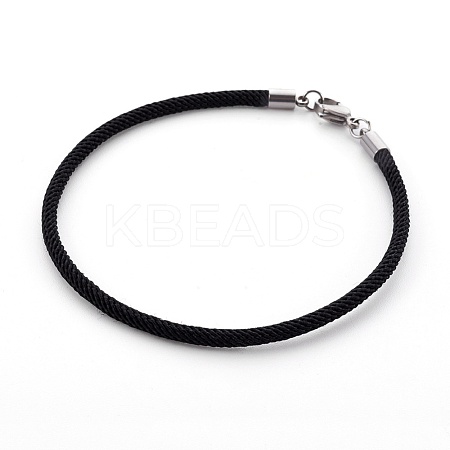 Braided Cotton Cord Bracelet Making MAK-L018-03A-03-P-1
