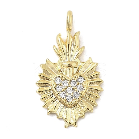 Brass Micro Pave Cubic Zirconia Pendants KK-S514-04D-G-1