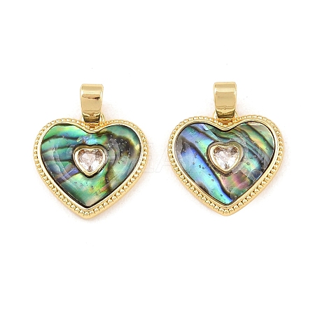 Brass Pave Cubic Zirconia Pendants KK-Z140-24G-1
