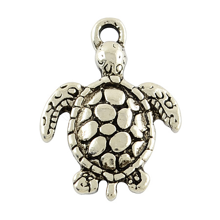 Tibetan Style Alloy Sea Turtle Pendants LS-TIBEP-22101-AS-LF-1
