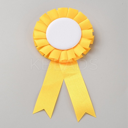 Award Ribbon Shape Iron Badge Pins LS-JEWB-WH20002-04A-1