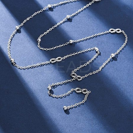304 Stainless Steel Infinity Y Necklaces NJEW-R026-21P-1