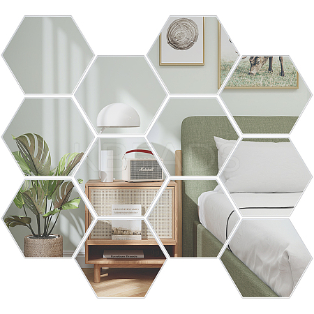 Acrylic Mirror Wall Stickers AJEW-WH0323-26A-1