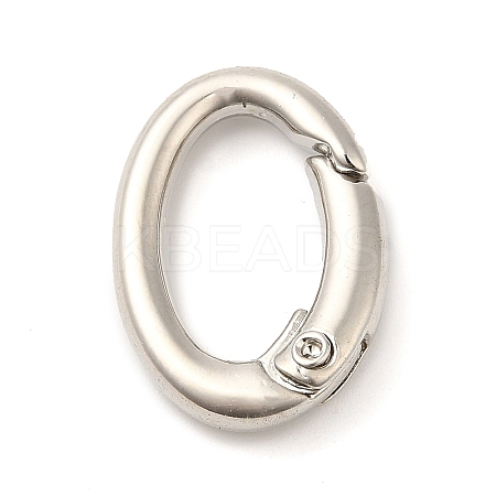 Rack Plating Brass Spring Gate Rings KK-Q781-12P-1