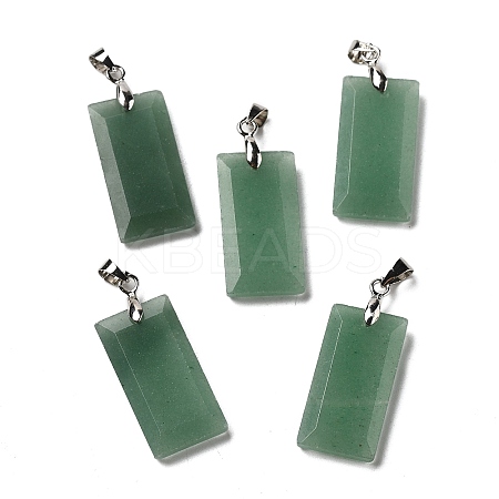 Natural Green Aventurine Faceted Pendants G-U031-04P-03-1