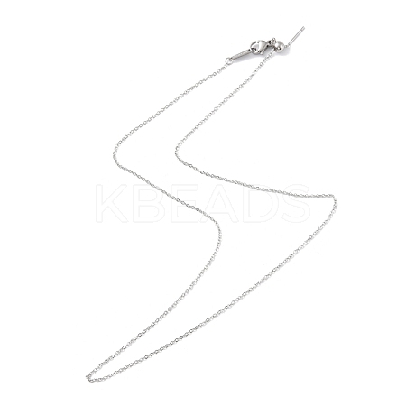 Non-Tarnish 304 Stainless Steel Cable Chain Necklace for Men Women NJEW-M200-14P-1