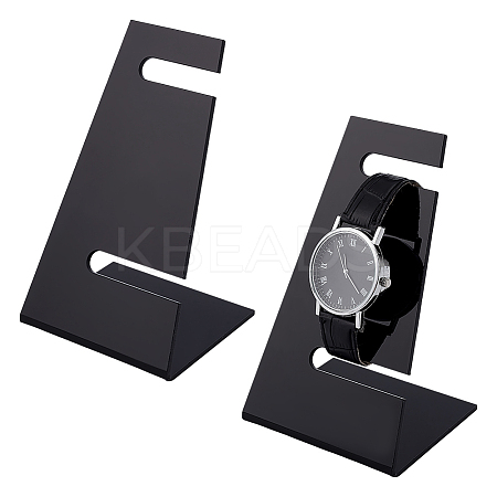 L Shaped Acrylic Single Watch Display Stands ODIS-WH0086-089B-02-1