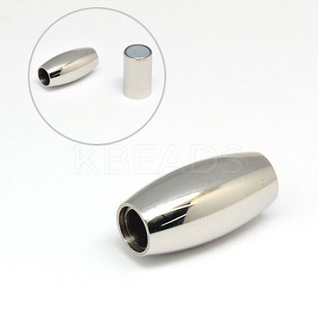 Tarnish Resistant 304 Stainless Steel Magnetic Clasps with Glue-in Ends LS-STAS-K006-27C-1