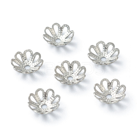 Non-Tarnish 304 Stainless Steel Fancy Bead Caps STAS-H149-32P-1