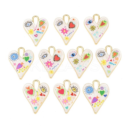 Printed Alloy Pendants AL-CBA2B10-04G-1