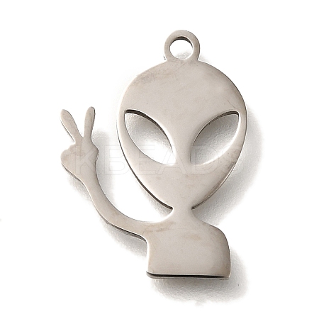 201 Stainless Steel Pendants STAS-R136-04P-1