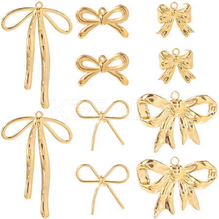 10Pcs 5 Styles 304 Stainless Steel Pendants STAS-SC0010-12-1