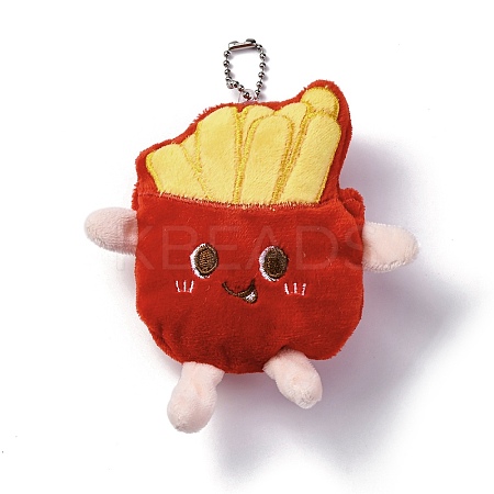 Cute Cartoon Plush Cloth Pendant Decoration HJEW-K048-01B-1