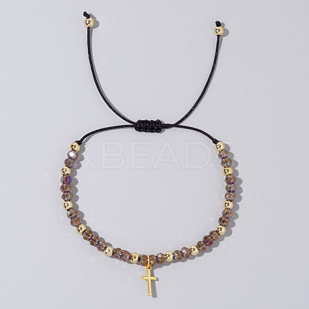 Bohemian Style Glass Braided Bead Bracelets for Women WV4296-7-1
