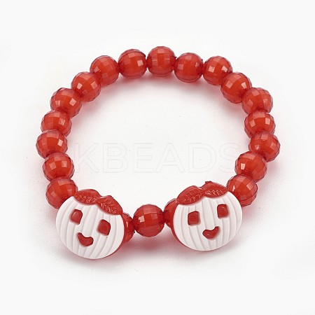 Acrylic Beads Kids Stretch Bracelets BJEW-JB03887-03-1