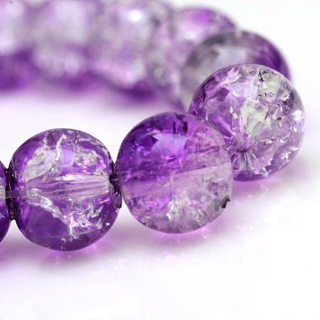 Baking Paint Crackle Glass Beads Strands X-CCG-S001-10mm-14-1