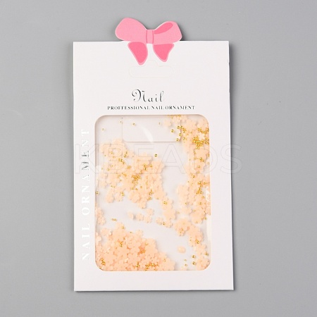 Flower Plastic Cabochons Nail MRMJ-I001-03G-1