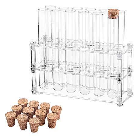 Acrylic Multi-Use Colorimetrical Cylinder Tube Display Racks DIY-OC0013-10B-1