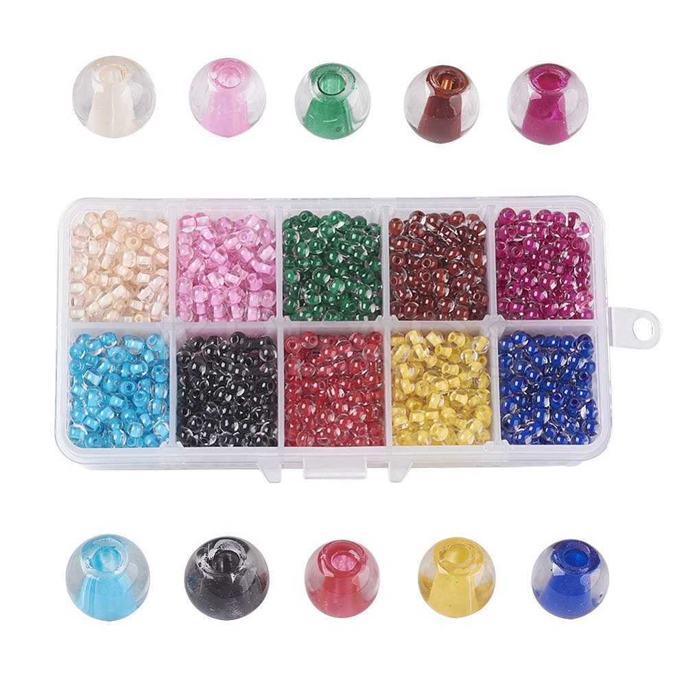 Wholesale 10 Colors Spray Painted Glass Beads - KBeads.com