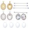 DIY Oval Pendant Brooch Making Kits DIY-CA0004-04-1