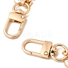 2Pcs 2 Color Alloy Enamel White and Black Bowknot Charm Zinc Alloy Cable Chain Bag Decorative Chains AJEW-BA00162-6