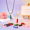 10Pcs 5 Colors Glass Pendants GLAA-TA0002-70-5