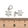 Brass Micro Pave Cubic Zirconia Pendants ZIRC-K070-41P-3