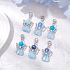 20Pcs Angel Glass Pendant Decorations HJEW-JM02639-S-1