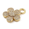 Rack Plating Brass Micro Pave Cubic Zirconia Pendants KK-A234-018G-2
