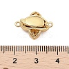 Brass Micro Pave Clear Cubic Zirconia Box Clasps KK-C075-22G-3
