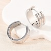 304 Stainless Steel Textured Hoop Earrings EJEW-L307-09P-02-2