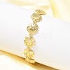 Summer Beach Brass Micro Pave Clear Cubic Zirconia Shell Shape Link Chain Bracelets LS-BJEW-C118-02B-G-2
