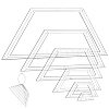 6Pcs 6 Styles Transparent Acrylic Sewing Template AJEW-NB0007-76A-1