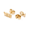 304 Stainless Steel Word YES & NO Asymmetrical Earrings LS-EJEW-E163-12G-2