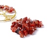 Wire Wrapped Chips Natural Mixed Stone Big Pendant Decorations HJEW-H057-03-6