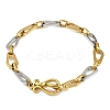 304 Stainless Steel Link Chain Bracelets for Women BJEW-C113-02GP-4