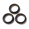 Natural Tiger Eye Plain Band Ring RJEW-P044-01A-07-1