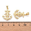 Brass Micro Pave Cubic Zirconia Pendants KK-N268-03G-3