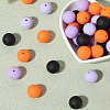 Rubberized Style Imitated Silicone Acrylic Beads MACR-PA0001-06A-04-7