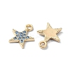 Alloy Rhinestone Pendants RB-P037-01G-01-2