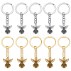 60Pcs 3 Color Alloy Keychain KEYC-PH01557-1