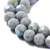 Opaque Glass Beads Strands EGLA-A035-P8mm-L22-3