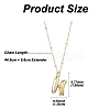 1Pc Initial Letter Brass Pendant Necklaces NJEW-YW0001-24H-2