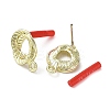 Rack Plating Alloy Stud Earrings Finding EJEW-B030-02G-2
