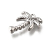 Brass Micro Pave Clear Cubic Zirconia Pendants KK-C096-16B-P-2