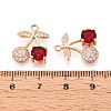 Brass Micro Pave Cubic Zirconia Pendants KK-T074-71KCG-02-3