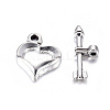 Tibetan Style Heart Toggle Clasps LS-LF1109Y-NF-1