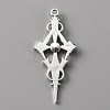 Siam Rhinestone Cross Pendant with Red Enamel LS-ENAM-WH0001-06AS-04-2