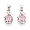 Brass Micro Pave Cubic Zirconia Pendants KK-N264-05P-1