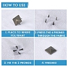 200Pcs 4 Styles Iron Studs Rivets IFIN-GF0001-54AB-5